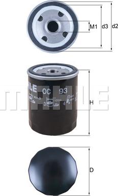 MAHLE OC 93 - Filtru ulei aaoparts.ro