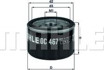 MAHLE OC 467 - Filtru ulei aaoparts.ro