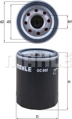 MAHLE OC 602 - Filtru ulei aaoparts.ro