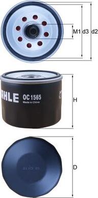 MAHLE OC 1565 - Filtru ulei aaoparts.ro