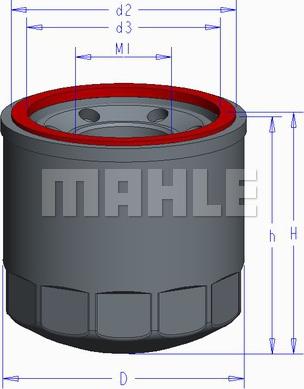 MAHLE OC 1050 - Filtru ulei aaoparts.ro