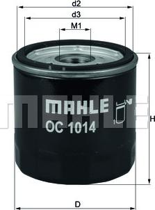 MAHLE OC 1014 - Filtru ulei aaoparts.ro