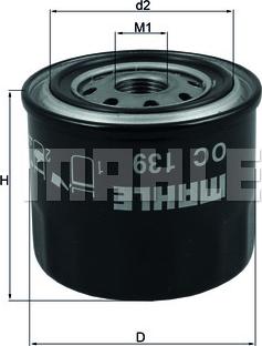 MAHLE OC 139 - Filtru ulei aaoparts.ro