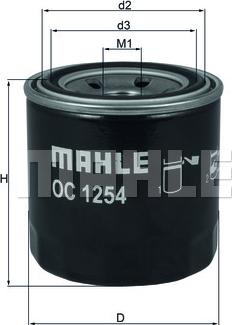 MAHLE OC 1254 - Filtru ulei aaoparts.ro