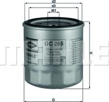 MAHLE OC 265 - Filtru ulei aaoparts.ro