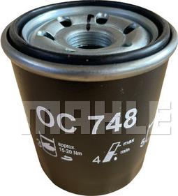 MAHLE OC 748 - Filtru ulei aaoparts.ro