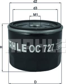 MAHLE OC 727 - Filtru ulei aaoparts.ro