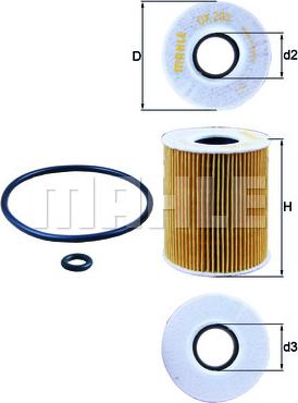 MAHLE OX 203D - Filtru ulei aaoparts.ro