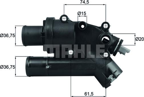 MAHLE TH 46 83 - Termostat,lichid racire aaoparts.ro