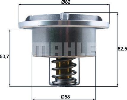 MAHLE THD 6 86 - Termostat,lichid racire aaoparts.ro