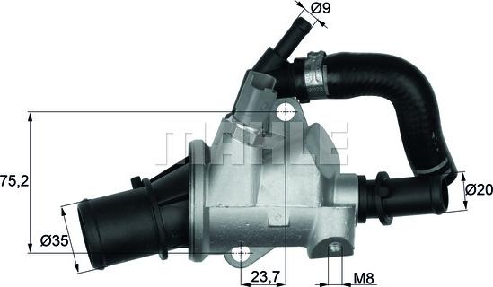 MAHLE TI 145 88 - Termostat,lichid racire aaoparts.ro