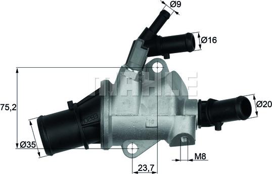 MAHLE TI 148 88 - Termostat,lichid racire aaoparts.ro