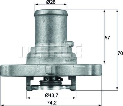 MAHLE TI 122 87D - Termostat,lichid racire aaoparts.ro