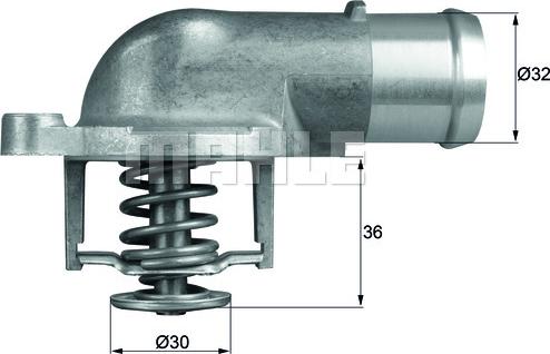 MAHLE TI 212 87D - Termostat,lichid racire aaoparts.ro