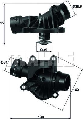 MAHLE TI 234 88 - Termostat,lichid racire aaoparts.ro