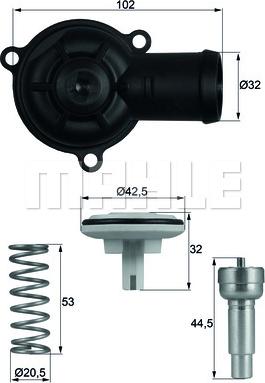 MAHLE TI 220 87D - Termostat,lichid racire aaoparts.ro