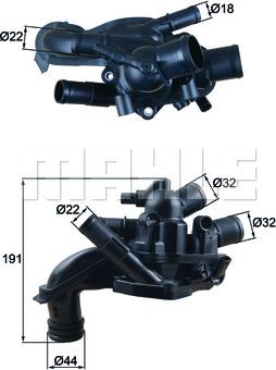 MAHLE TM 46 105 - Termostat,lichid racire aaoparts.ro