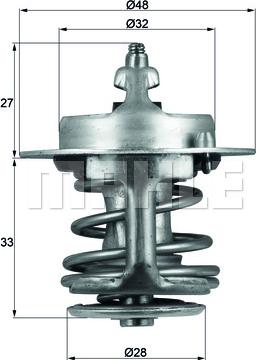 MAHLE TX 63 83 - Termostat,lichid racire aaoparts.ro