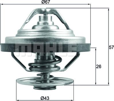 MAHLE TX 158 83 - Termostat,lichid racire aaoparts.ro