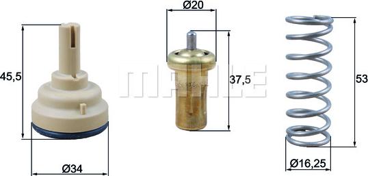 MAHLE TX 181 95D - Termostat,lichid racire aaoparts.ro