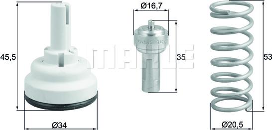 MAHLE TX 182 87D - Termostat,lichid racire aaoparts.ro