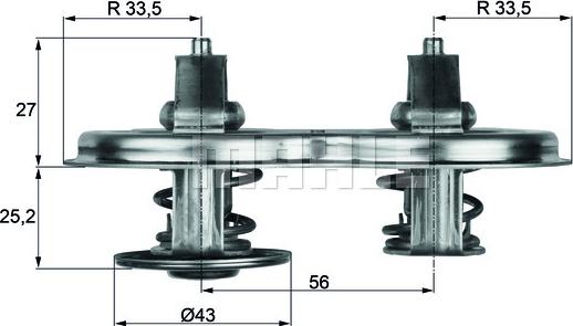 MAHLE TX 33 88D - Termostat,lichid racire aaoparts.ro