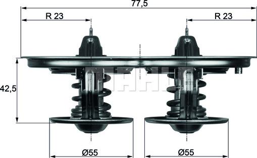 MAHLE TX 32 80D - Termostat,lichid racire aaoparts.ro