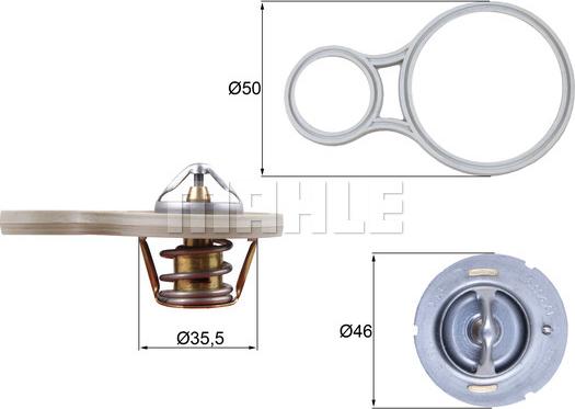 MAHLE TX 255 91 - Termostat,lichid racire aaoparts.ro