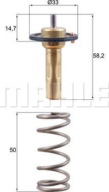 MAHLE TX 265 89D - Termostat,lichid racire aaoparts.ro