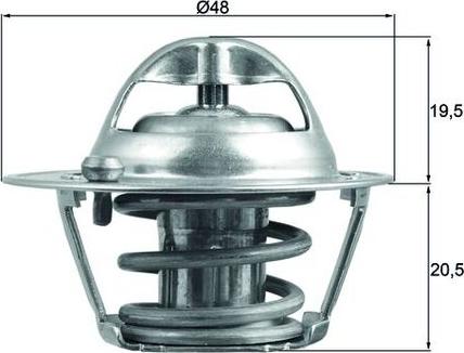 MAHLE TX 204 82D - Termostat,lichid racire aaoparts.ro