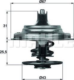 MAHLE TX 23 83D - Termostat,lichid racire aaoparts.ro