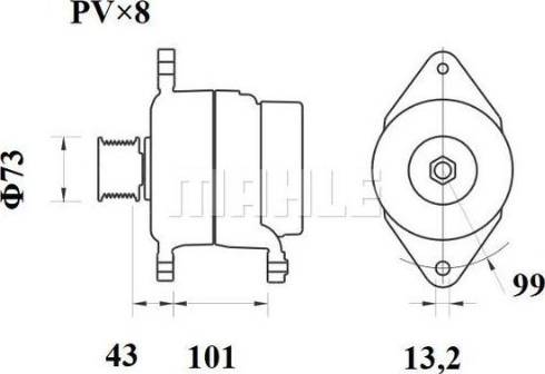 MAHLE 11203573 - Generator / Alternator aaoparts.ro
