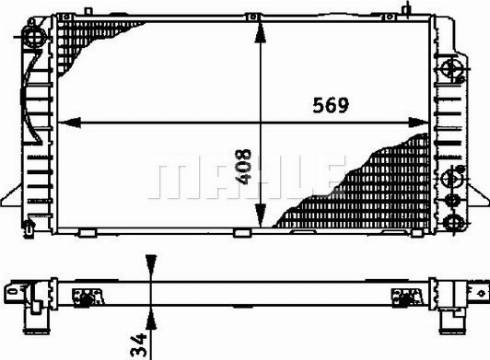 MAHLE CR 416 000P - Radiator, racire motor aaoparts.ro