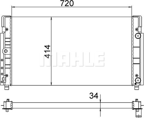 MAHLE CR 1533 000S - Radiator, racire motor aaoparts.ro