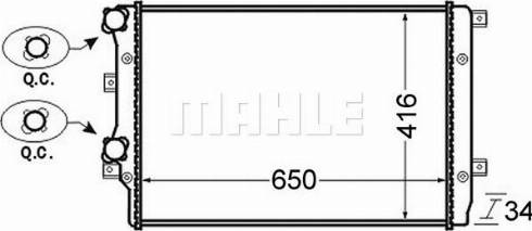 MAHLE CR 761 000P - Radiator, racire motor aaoparts.ro