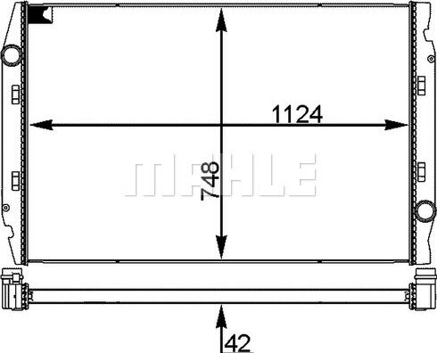 MAHLE CR 705 001P - Radiator, racire motor aaoparts.ro