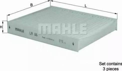 MAHLE LA 86/S - Filtru, aer habitaclu aaoparts.ro