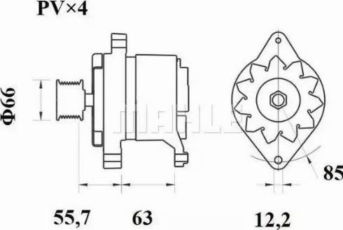 MAHLE MG 595 - Generator / Alternator aaoparts.ro