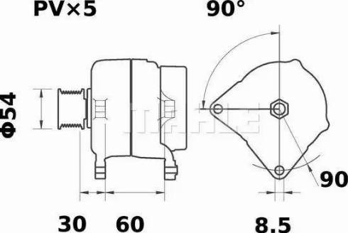 MAHLE MG 8 - Generator / Alternator aaoparts.ro