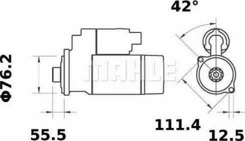 MAHLE MS 406 - Starter aaoparts.ro