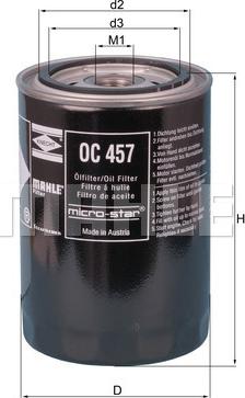 MAHLE OC 457 - Filtru ulei aaoparts.ro