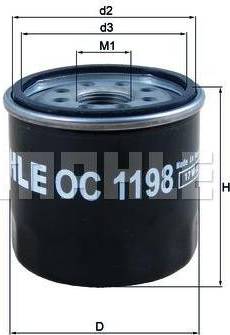 MAHLE OC 1198 - Filtru ulei aaoparts.ro