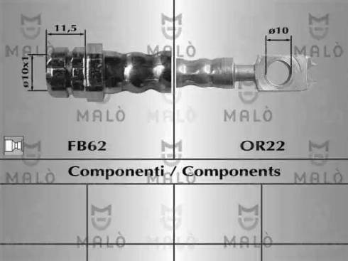AKRON-MALÒ 81026 - Furtun frana aaoparts.ro