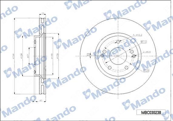 Mando MBC030238 - Disc frana aaoparts.ro