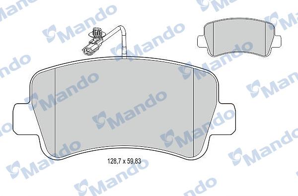 Mando MBF015044 - Set placute frana,frana disc aaoparts.ro
