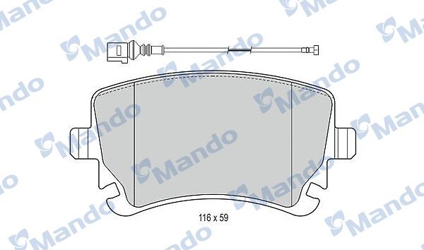Mando MBF015195 - Set placute frana,frana disc aaoparts.ro