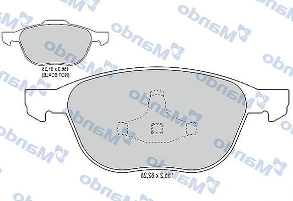 Mando MBF015198 - Set placute frana,frana disc aaoparts.ro