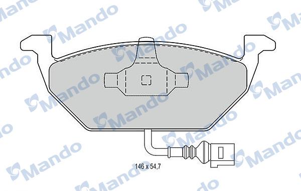 Mando MBF015147 - Set placute frana,frana disc aaoparts.ro