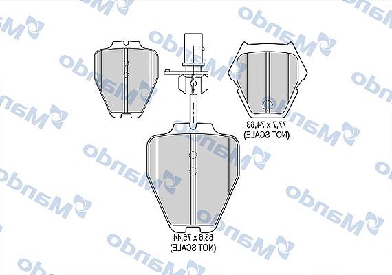 Mando MBF015367 - Set placute frana,frana disc aaoparts.ro
