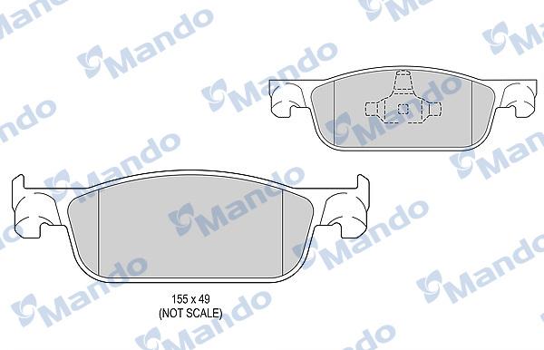 Mando MBF015302 - Set placute frana,frana disc aaoparts.ro